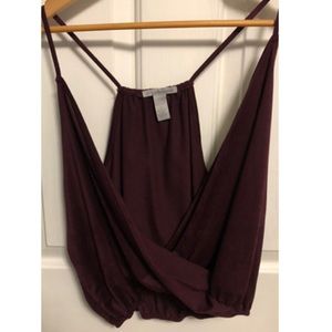 Faux Suede Cropped Top